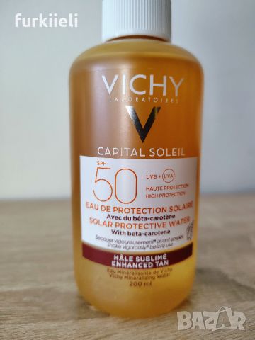 Vichy Capital Soleil Слънцезащитна вода за лице и тяло за подобряване на тена SPF50 x200 мл, снимка 2 - Козметика за лице - 46417316
