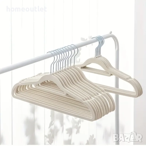 ПРОМОЦИЯ Кадифени закачалки с лента за аксесоари (к-кт от 54 бр.) X0016LEYZ7, снимка 5 - Закачалки - 51653696