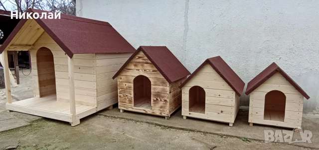 Лакирана дървена къща за кучета , средни и големи породи кучета къща за куче от дърв кучешка колиба, снимка 3 - За кучета - 53024025