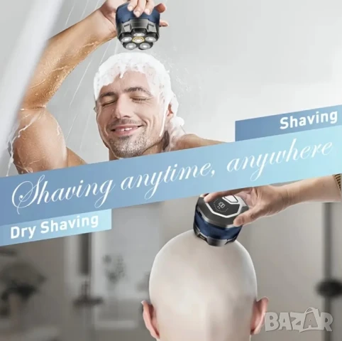 Електрическа Самобръсначка Ново Поколение, Ротационна, Безжична и USB Зареждане, Машинка за Бръснене, снимка 2 - Други - 50906575