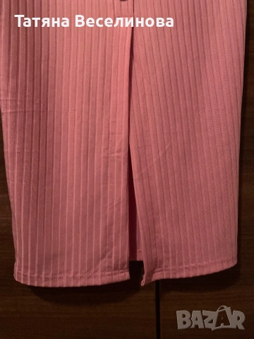 Дамска розова рокля по тялото, снимка 3 - Рокли - 53918550