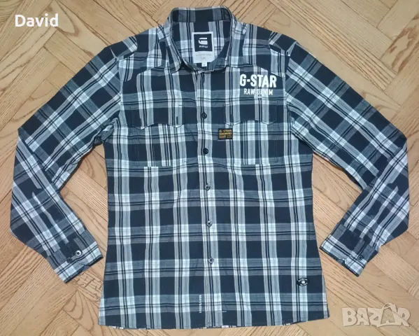 Оригинална мъжка риза с дълъг ръкав G-Star Raw, снимка 1 - Ризи - 48078910