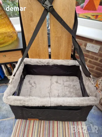 BONTHEE Столче за кола за малки кучета до 9 кг, здрава метална рамка и изкуствена кожа, снимка 8 - За кучета - 50322131