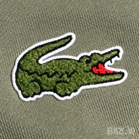 Оригинална мъжка блуза Lacoste Badge Accent 1/4 Zip | M размер, снимка 5 - Блузи - 48555870