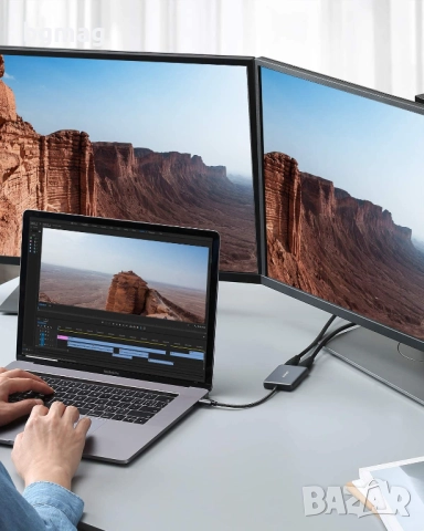 Anker PowerExpand USB-C към Dual HDMI адаптор, снимка 7 - Кабели и адаптери - 52084409