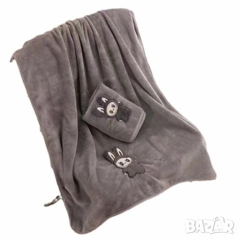 Комплект от 2 броя бродирани кърпи, меки и абсорбиращи, за баня и плаж 35×75 см. и 70×140 см., снимка 7 - Хавлиени кърпи - 51051500