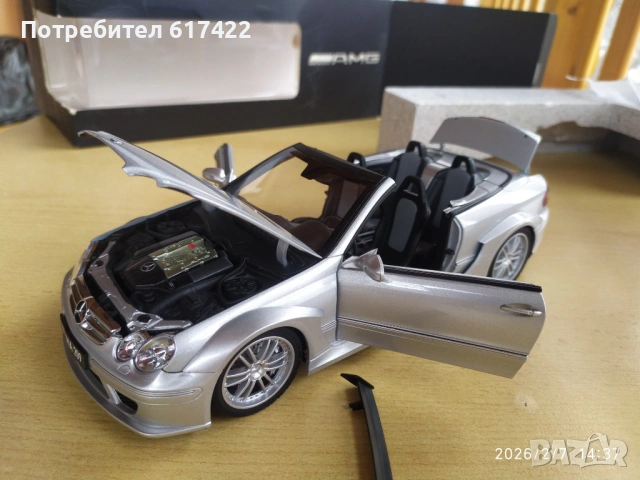 1:18 Mercedes-Benz CLK (C209) DTM AMG Cabrio - Kyosho, снимка 11 - Колекции - 53392754