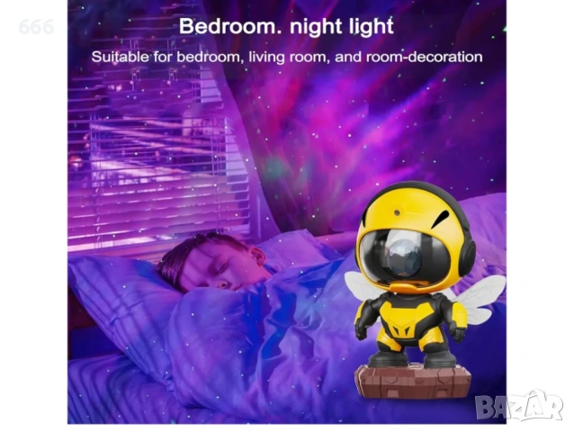 Нощна лампа-проектор Star Galaxy, снимка 3 - Други - 54064121