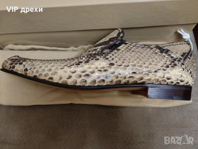 Мъжки обувки Sergio Rossi Piton Змийска кожа, снимка 3 - Ежедневни обувки - 52687818