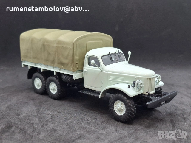 Зил 157К, бордови с тента, Авто история, 1:43, нов, снимка 3 - Колекции - 53778869