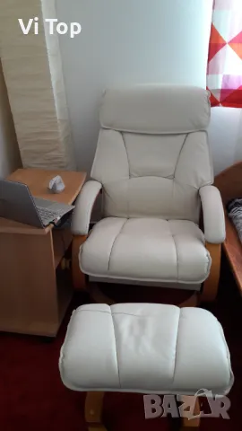 Кресло с табуретка , снимка 3 - Столове - 50311644