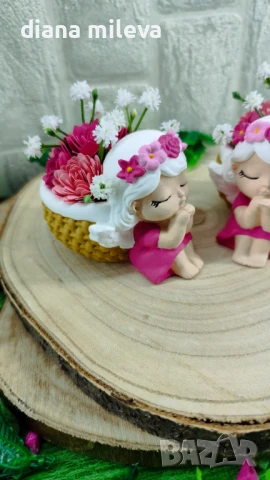 Ангелчета в цвят розов!, снимка 5 - Декорация за дома - 50911878