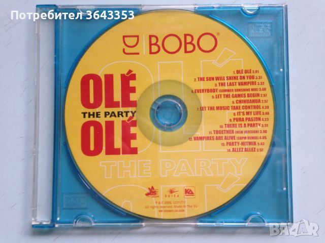 DJ BoBo / Olé Olé The Party , снимка 1 - CD дискове - 46333951