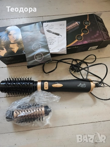 Въртяща се четка / сешоар с горещ въздух за коса