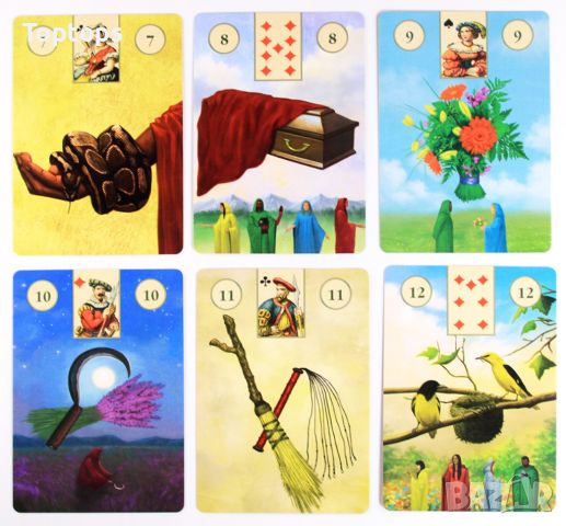 Ленорман карти:Tanis Lenormand & Pagan Lenormand & Fairytale Lenormand, снимка 11 - Карти за игра - 45283447