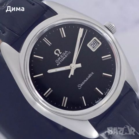 Omega Seamaster Автоматичен, Черен циферблат, 36 мм, Дата, 24 Камъка, снимка 4 - Мъжки - 46692811