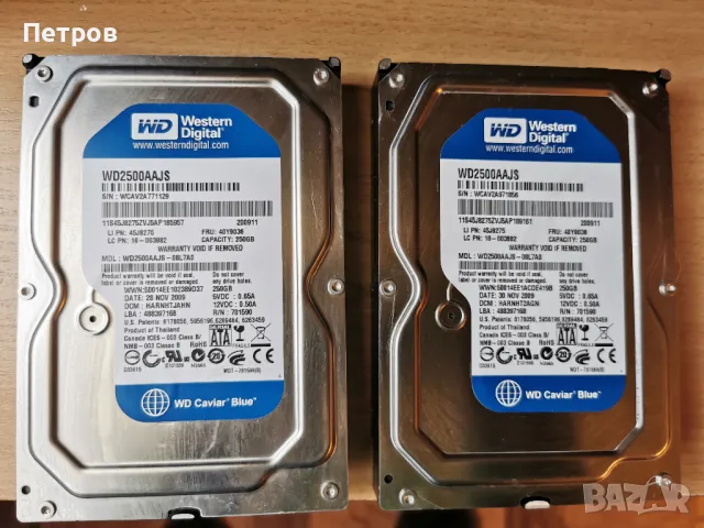 Твърд Диск Western Digital Blue WD2500AAJS 250GB, снимка 1 - Твърди дискове - 47313435