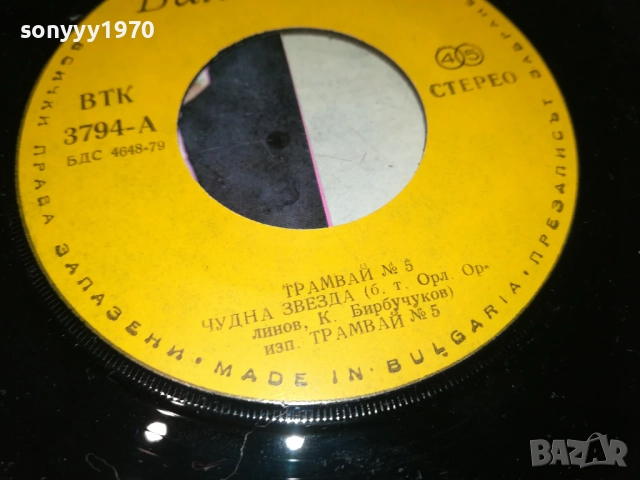 ТРАМВАЙ НОМЕР 5-МАЛКА ПЛОЧА 0109252027, снимка 12 - Грамофонни плочи - 51570776
