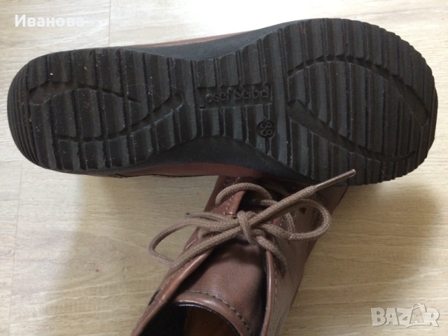 Почти нови,кафеви ботички Josef Seibel - естественна кожа.., снимка 6 - Дамски боти - 54043991
