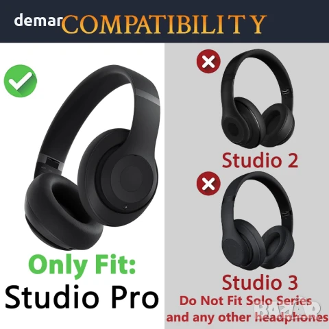 SOULWIT Охлаждащи гел резервни възглавнички за Beats Studio Pro, снимка 2 - Bluetooth слушалки - 51218925