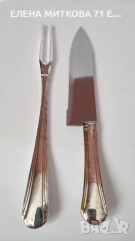 *Adler* Германия двоен сет масивни посребрени прибори за сервиране, снимка 6 - Прибори за хранене, готвене и сервиране - 54115320