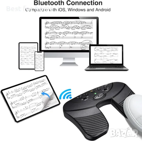LEKATO Bluetooth педал за обръщане на страници, снимка 2 - Друга електроника - 49848009