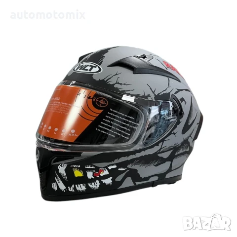 Каска за мотор WLT Matt Grey 2, снимка 4 - Аксесоари и консумативи - 50809667