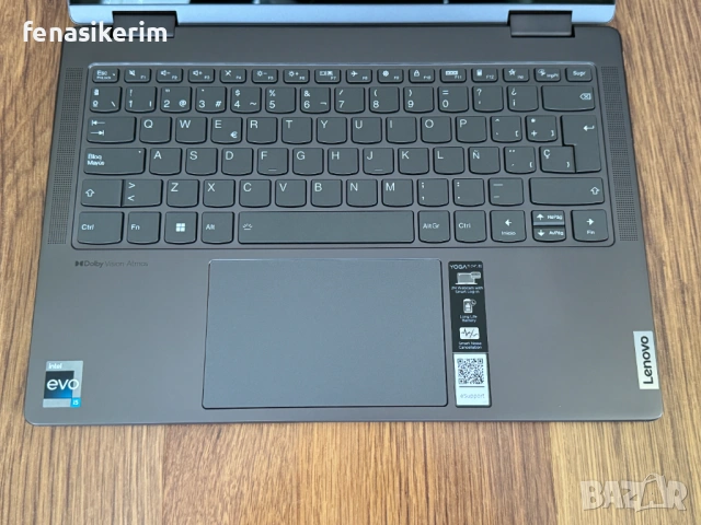 ЧИСТО НОВ 14' 2.2К Touch i5-1355u Lenovo Yoga 7 16GB LPDDR5/512GB NVMe/Подсветкa/Бат 12ч., снимка 13 - Лаптопи за работа - 53538193