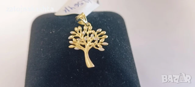 Нова Златна висулка дървото на живота-0,93гр/14кр, снимка 2 - Колиета, медальони, синджири - 51331474