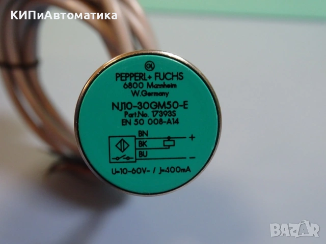 индуктивен сензор Pepperl+Fuchs NJ10-30GM50-E Proximity Sensor 10-60V, снимка 3 - Резервни части за машини - 54218498