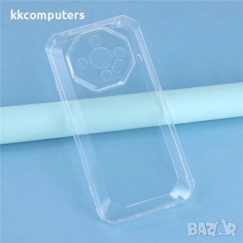 Калъф с протектор за Ulefone Armor X16 – мек TPU удароустойчив калъф, прозрачен или черен, снимка 3 - Резервни части за телефони - 52537907