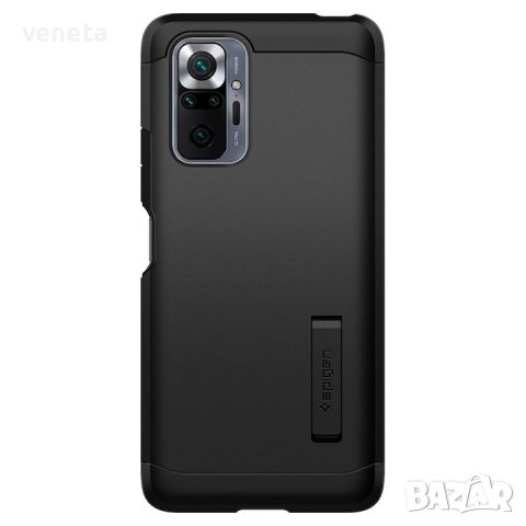 Кейс Spigen Tough Armor Xiaomi Redmi Note 10 Pro, Black, снимка 7 - Калъфи, кейсове - 46782786