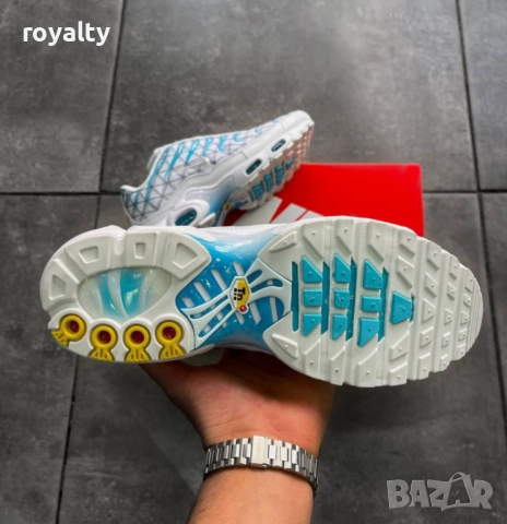 Nike Air Max TN Цвят Бяло и Тюркоаз мъжки маратонки , снимка 2 - Маратонки - 51626333