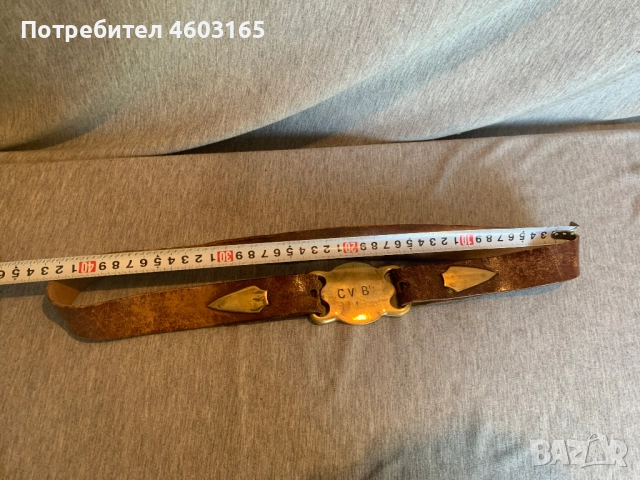 стар кожен колан с месингива катарама и декорации, снимка 6 - Антикварни и старинни предмети - 52134604