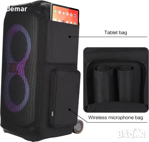 Yaowanguan Калъф за JBL Partybox Stage 320, черен, снимка 6 - Bluetooth тонколони - 47863302