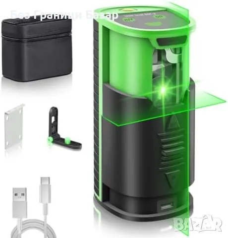 Нов Лазерен нивелир ZHJAN – самонивелиращ, Type-C, 360° магнитна основа