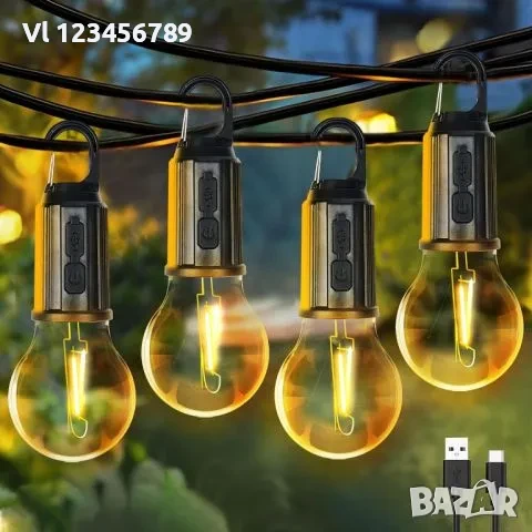 Акумулаторна LED къмпинг лампа за палатка, снимка 3 - Къмпинг осветление - 50692963