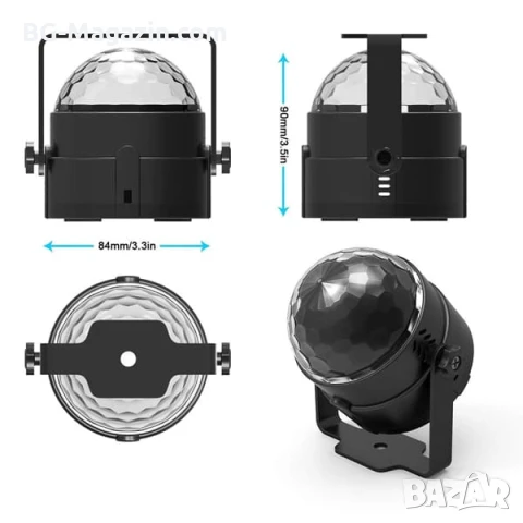 LED диско лампа топка крушка проектор осветление прожектор за домашно парти детско купони събирания, снимка 10 - Лед осветление - 51049409