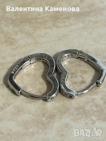 Сребърни обеци(925)  ,нови .Английско закопчаване , снимка 7 - Обеци - 52350380