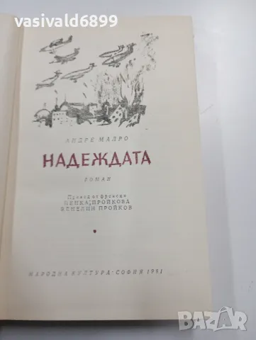 Андре Малро - Надеждата , снимка 5 - Художествена литература - 49301439