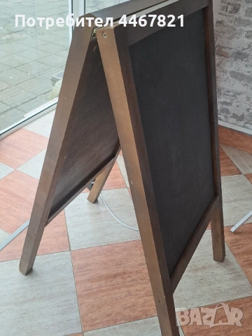 Дървена табела с дъска за писане, снимка 2 - Друго търговско оборудване - 53507926