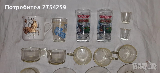 стъклени чинийки, чаши, порцеланови кани, супник, пепелници, снимка 2 - Други - 52868425