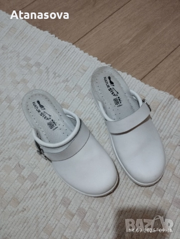 Продавам ортопедични чехли от естествена кожа изцяло, италиански 