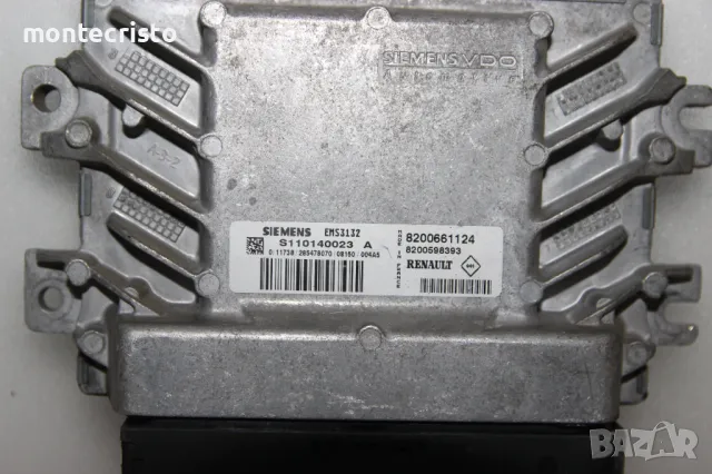 Моторен компютър ECU Dacia Logan / S110140023 A / S110140023A / 8200598393 / 8200661124 / EMS3132, снимка 2 - Части - 46973535