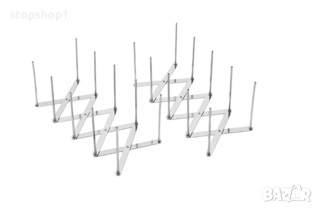 Комплект държачи за капаци от неръждаема стомана, 48,5x12,5 см, 2 броя, снимка 2 - Съдове за готвене - 53871660