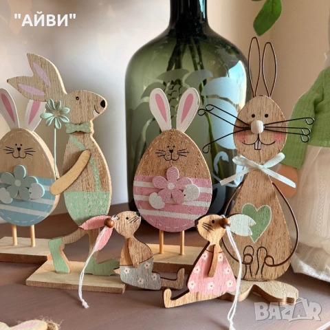 Великденска дървена декорация, снимка 4 - Декорация за дома - 54027381