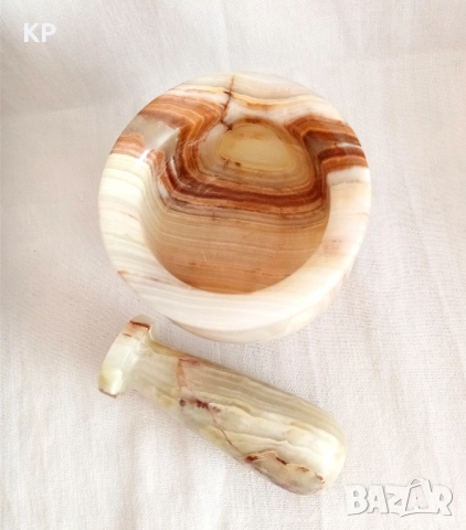 Красиво хаванче с пестик от мраморен оникс , снимка 4 - Аксесоари за кухня - 51526036