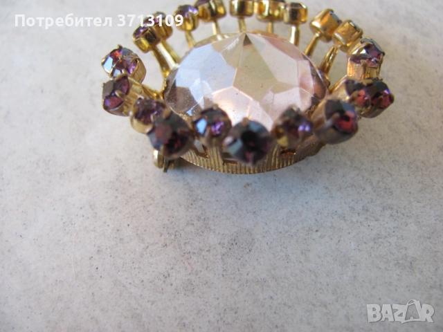 Брошка Бохемия, шлифовани полускъпоценни камъни, снимка 5 - Други - 51668704