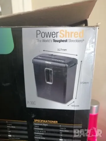Шредер за документи Fellowes P-30C, снимка 1