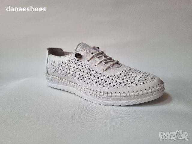 Дамски спортни обувки от естествена кожа с перфорация , снимка 3 - Дамски ежедневни обувки - 45355378
